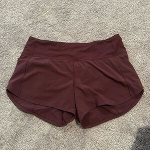 Lululemon Speed Up Short Maroon